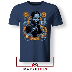 Gun Fu Master Fortes Fortuna Juvat Navy Tshirt