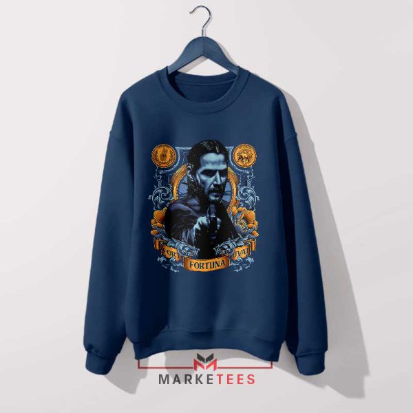 Gun Fu Master Fortes Fortuna Juvat Navy sweatshirt