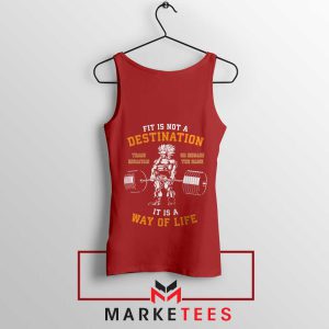 Gym Warrior Super Saiyan Workout Red Tank Top