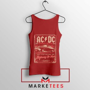 High Voltage Rock Out in This AC DC Red Tank Top