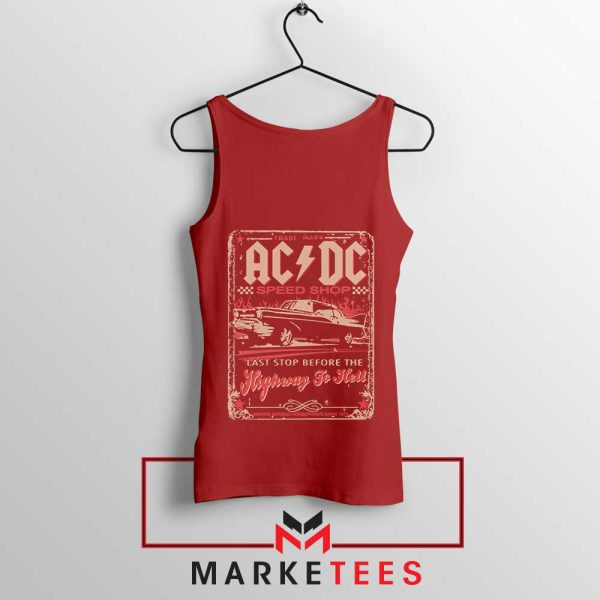 High Voltage Rock Out in This AC DC Red Tank Top