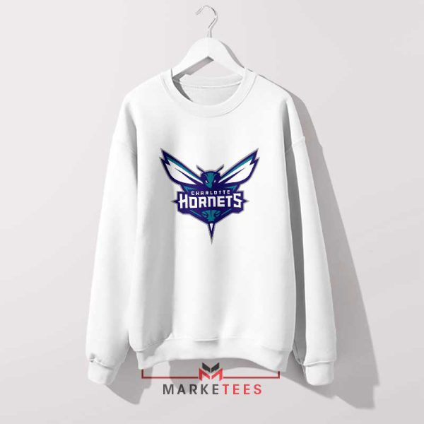 Hornets Pride Buzz City Basketball White Sweatshirt