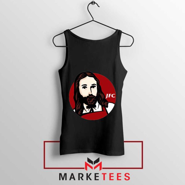 Jesus Christ Savior KFC Symbol Black Tank Top