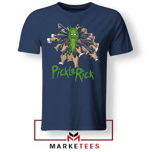 John Wick 4 Pickle Rick Funny Navy Tshirt