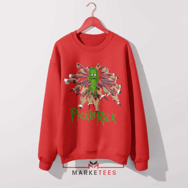 John Wick 4 Pickle Rick Funny Red Sweatshirt