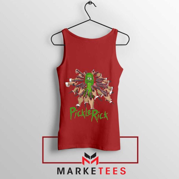 John Wick 4 Pickle Rick Funny Red Tank Top