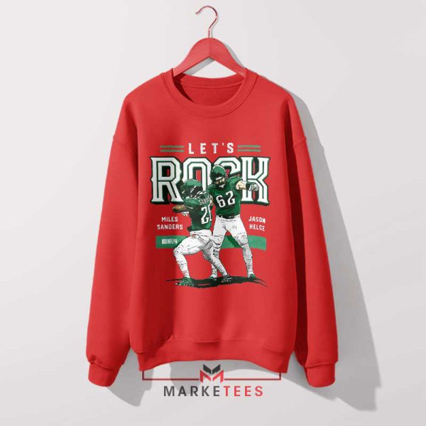 Kelce Brothers Let's Rock Champions Red Sweatshirt