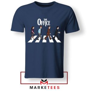 Life at Dunder Mifflin In Abbey Road Navy Tshirt