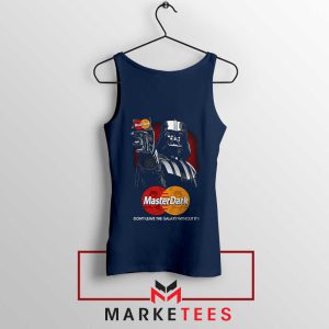 Master Darth Vader Card Villain Mask Navy Tank Top