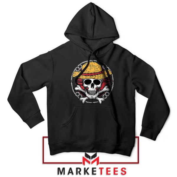 Monkey D Luffy Jolly Roger Face Black Hoodie