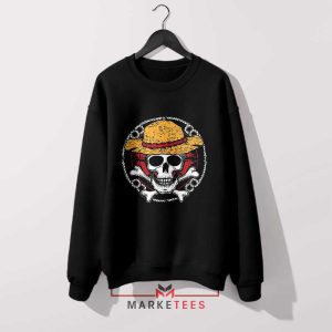 Monkey D Luffy Jolly Roger Face Black Sweatshirt