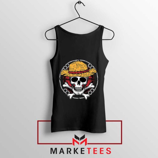 Monkey D Luffy Jolly Roger Face Black Tank Top