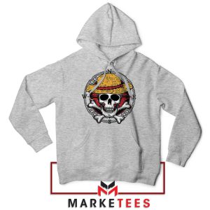 Monkey D Luffy Jolly Roger Face Grey Hoodie