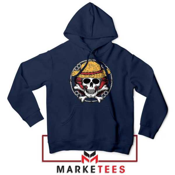 Monkey D Luffy Jolly Roger Face Navy Hoodie