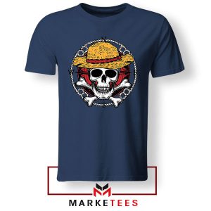 Monkey D Luffy Jolly Roger Face Navy Tshirt