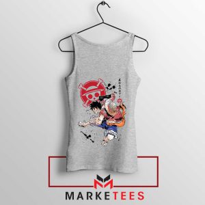 Mugiwara Crew Monkey D. Luffy Grey Tank Top