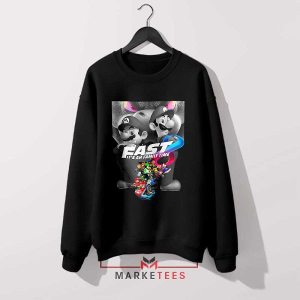 Mushroom Kingdom Super Mario Black Sweatshirt