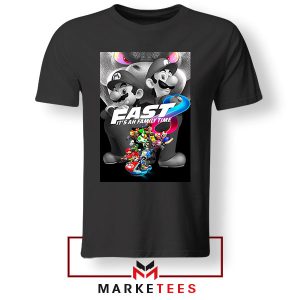 Mushroom Kingdom Super Mario Black Tshirt