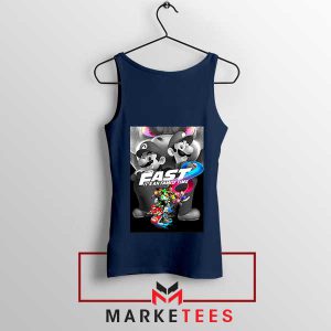 Mushroom Kingdom Super Mario Navy Tank Top