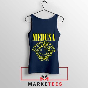 Mythical Femme Fatale Medusa Nirvana Navy Tank Top