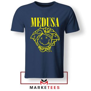 Mythical Femme Fatale Medusa Nirvana Navy Tshirt