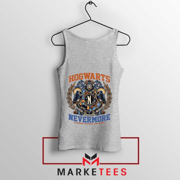 Nevermore And Hogwarts Academy Magic Grey Tank Top