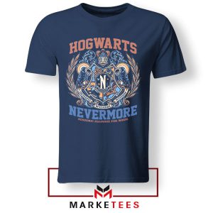 Nevermore And Hogwarts Academy Magic Navy Tshirt