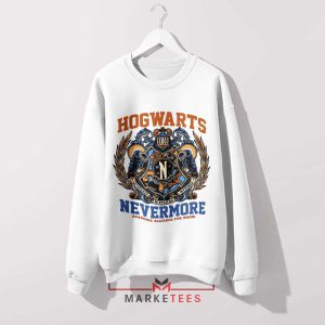 Nevermore And Hogwarts Academy Magic White Sweatshirt