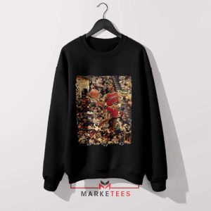 Old-School Michael Jordan #23 Basketball Black Sweatshirt