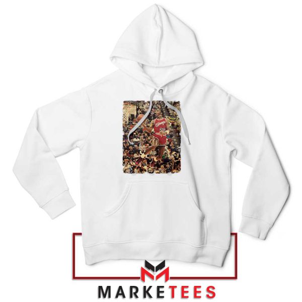 Old-School Michael Jordan #23 Basketball White Hoodie