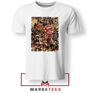 Old-School Michael Jordan #23 Basketball White Tshirt