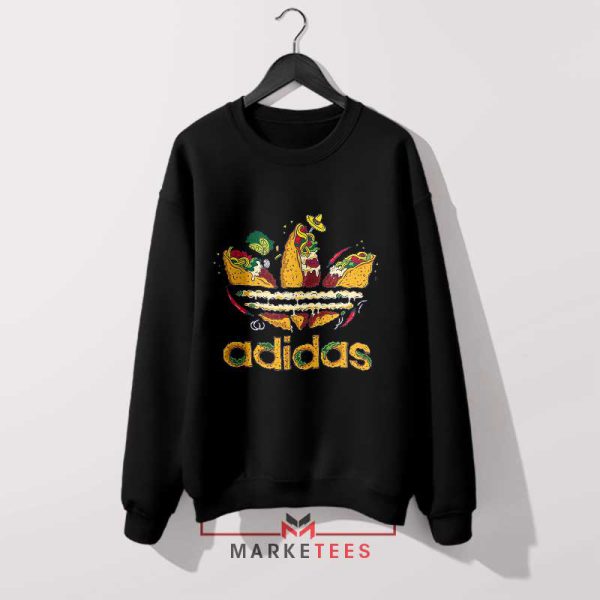 Plant Powered Vegan Three Stripes Black Sweatshirt