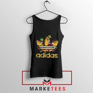 Plant Powered Vegan Three Stripes Black Tank Top