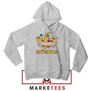 Plant Powered Vegan Three Stripes Grey Hoodie