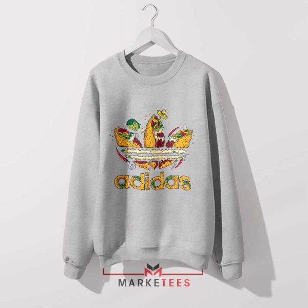 Plant Powered Vegan Three Stripes Grey Sweatshirt