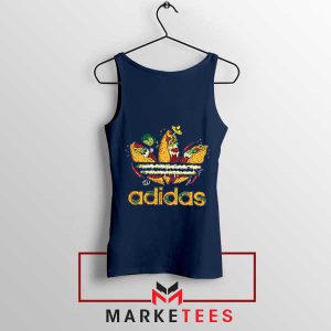 Plant Powered Vegan Three Stripes Navy Tank Top