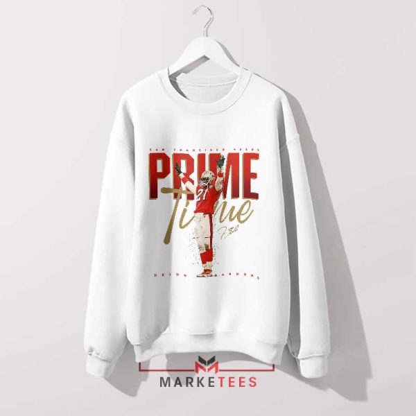 Prime Time Athletics Deion Sanders White Sweatshirt