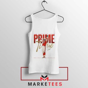 Prime Time Athletics Deion Sanders White Tank Top