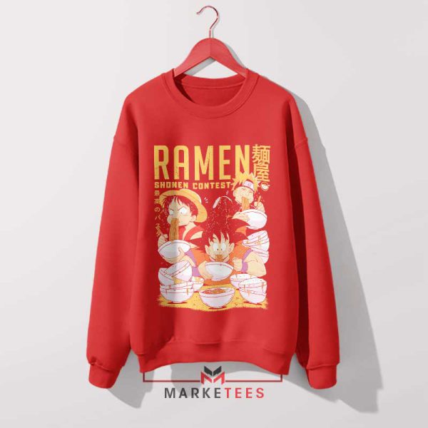 Ramen The Ultimate Shonen Squad Red Sweatshirt