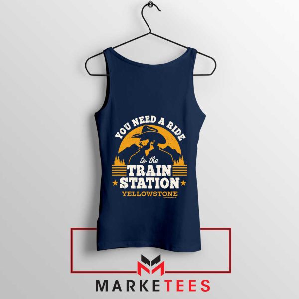 Ride with the Duttons Yellowstone Navy Tank Top