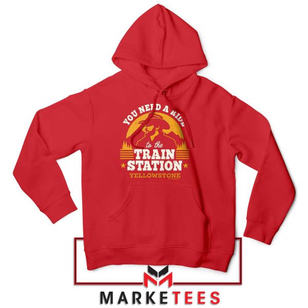 Ride with the Duttons Yellowstone Red Hoodie