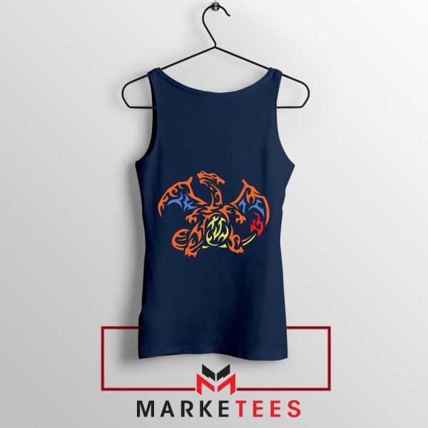 Roar of the Dragon Charizard Navy Tank Top