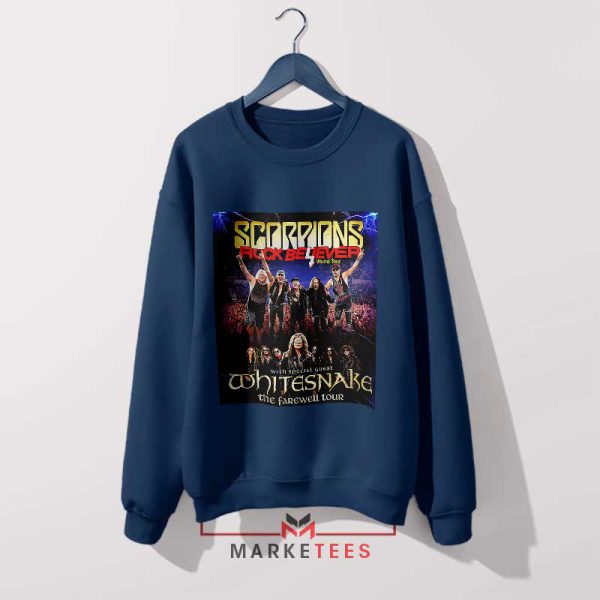 Rocking the Scorpions Tour Merch Navy Sweatshirt