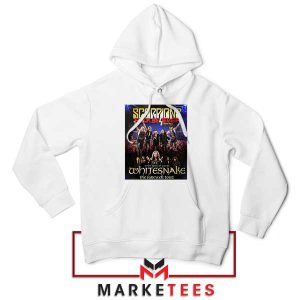 Rocking the Scorpions Tour Merch White Hoodie