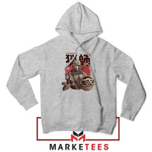 Samurai of the Outer Rim Mandalorian 3 Grey Hoodie