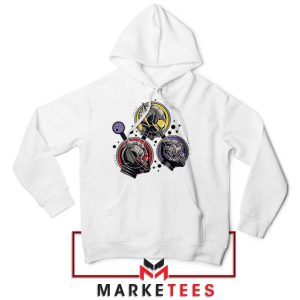 Saving the universe Team Badges Ant Man White Hoodie