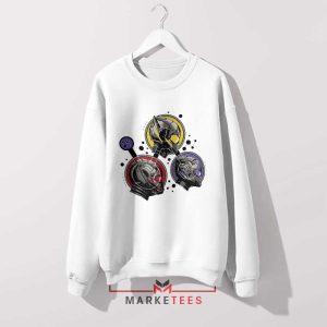 Saving the universe Team Badges Ant Man White Sweatshirt