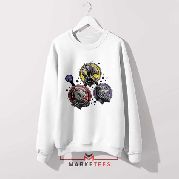 Saving the universe Team Badges Ant Man White Sweatshirt