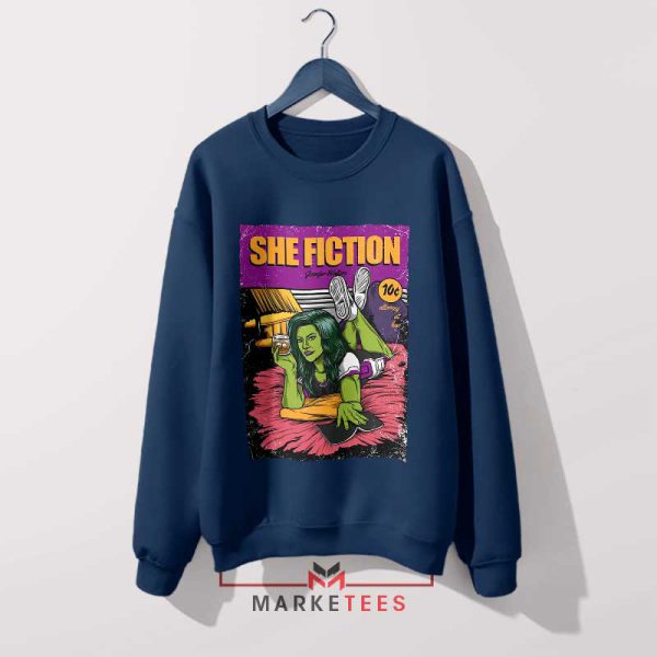 She-Hulk Smash Pulp Fiction Navy Sweatshirt