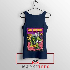 She-Hulk Smash Pulp Fiction Navy Tank Top